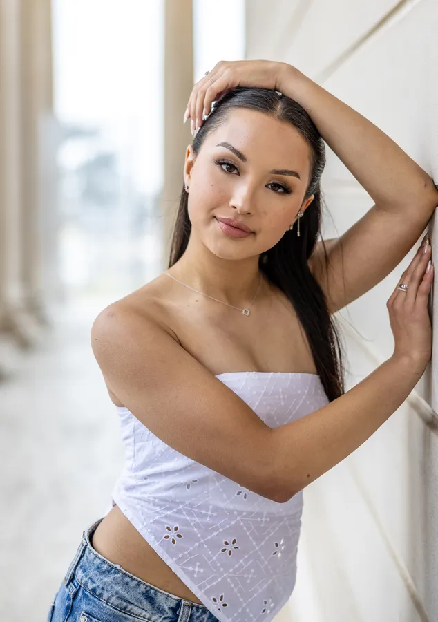 Fashion portrait in soft window light