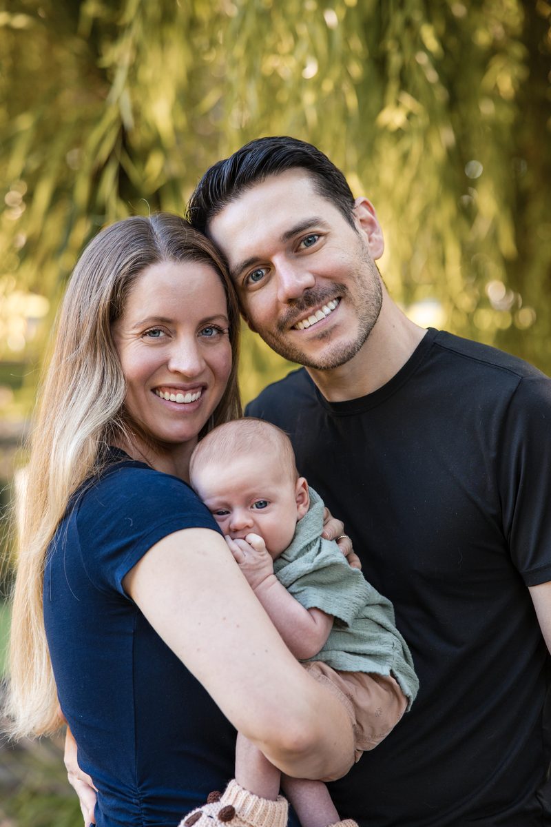 Family portrait outdoors